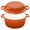 Orange, variant on Hawsaiy 2-in-1 Cast Iron Dutch Oven Pot, Enameled Pots with Lid for Bread Baking, Cooking, Stewing, Heavy-Duty & Nonstick, Oven Safe up to 500°F, Dual Handles, Works on All Stovetops,Red