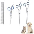 thumbnail image 1 of HELIAHOO Ciseaux de Toilettage pour Chiens, Kit de Toilettage 4 en 1 pour Chats et Chiens, Kit de Toilettage en Acier, Ciseaux Arrondis pour Chiens pour Toilettage, Toilettage pour Salon à Domicile AZ83-17269, 1 of 7
