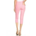 thumbnail image 3 of Women's Cotton Blend Capri Jeggings Stretchy Skinny Pants Jeans Leggings, 3 of 3