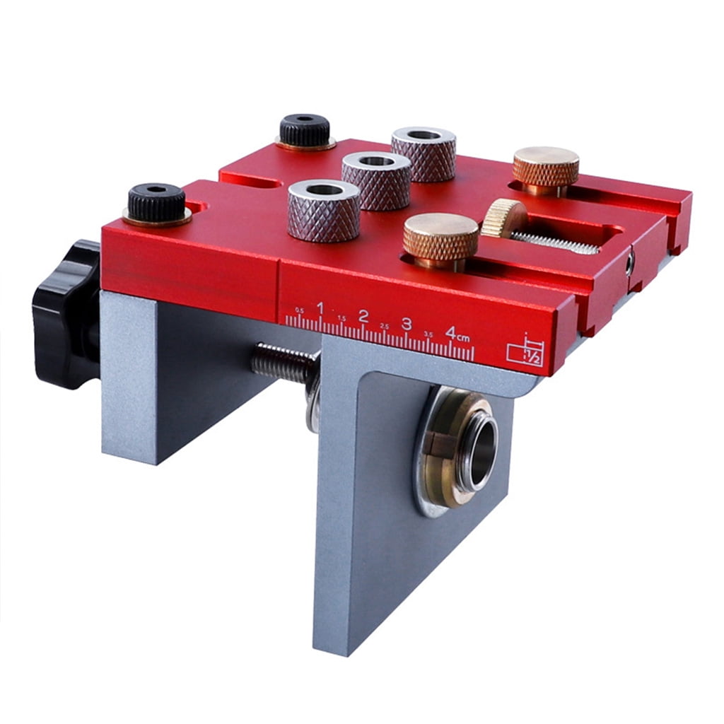 MOMOJIA 3-in-1 Punch Locator Aluminum Alloy Pocket Hole Adjustable Jig Set Positioning Clip Wardrobe Door Position Home Hardware