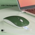 thumbnail image 2 of Ratón inalámbrico Uciefy Q5 Slim recargable de 2,4 G verde negruzco, 2 of 8