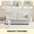thumbnail image 4 of Llinc Store 2 Seater Sofa Couches For Living Room Roll Arm Loveseater Chenille Fabric Small Sofa For Apartment, Beige, 4 of 6