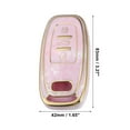 thumbnail image 6 of Unique Bargains Key Fob Remote Control Cover Case 3 Button Full Protection TPU Shell Pink for Audi A6 2012-2018, 6 of 6