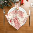 thumbnail image 3 of Iauyy Satin Napkins Set of 4- Hawaiian Pattern 3 DIY Printing Decoration Cloth Napkin- Easy Care for Home/Party, 3 of 8