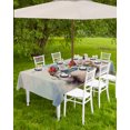 thumbnail image 4 of Fsddascl Christmas Outdoor Tablecloth - 54x80 Inch Rectangle Dining Table Cover, Hello Winter Snowman Snowflake Blue Ombre Waterproof Outdoor Table Cloth with Umbrella Hole & Zipper for Picnic/Patio, 4 of 7