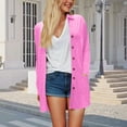 thumbnail image 6 of GEWSEY Plus Size Cardigan for Women Button Down Long Sleeve Lightweight Open Front 2025 Fall Trendy Cardigan Sweater (Hot Pink, XL), 6 of 9
