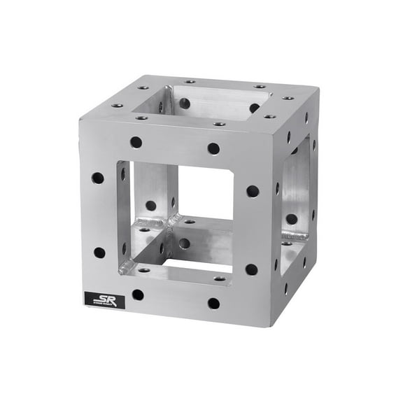 Monoprice 8in x 8in Lite Duty Box Truss | 6-Way Corner With Hardware, Up to 500 pounds load capacity - Stage Right Series