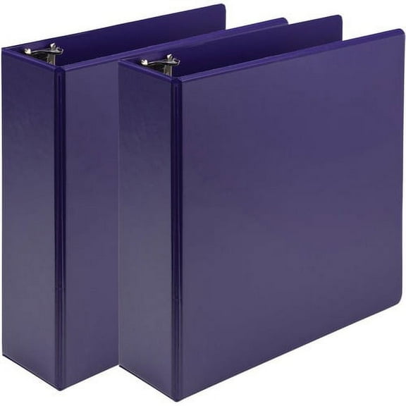 Samsill Earth's Choice Plant-based View Binders - 3" Binder Capacity - Letter - 8 1/2" x 11" Sheet Size - 3 x Round Ring Fastener(s) - Chipboard, Polypropylene, Plastic - Purp | Bundle of 10 Packs