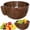 Brown, variant on Self Spinning Berry Bowl, Automatic Vortex Swirling Ceramic/PLA Fruit Washer Colander, Portable Strainer Basket for Kitchen Countertop and Camping