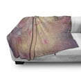 thumbnail image 3 of Nature Soft Flannel Fleece Throw Blanket, Abstract Composition of Japanese Flourishing Spring Nature in Asia, Cozy Plush for Indoor and Outdoor Use, 70" x 90", Peach Lavender, by Ambesonne, 3 of 6