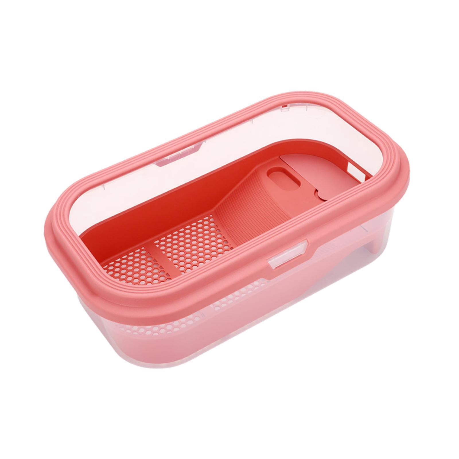 oshhni Small Turtle Tank Habitat with Breeding Hatching Area Case Indoor Decor Pink L Size