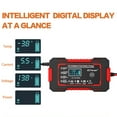 thumbnail image 3 of Zootealy 12V 4Ah-100Ah Smart Battery Charger Maintainer with Desulfator & Temperature Compensation, Blue - American Standard, Microprocessor Control - LCD Display - Pulse Repair - Overheat Protection, 3 of 7