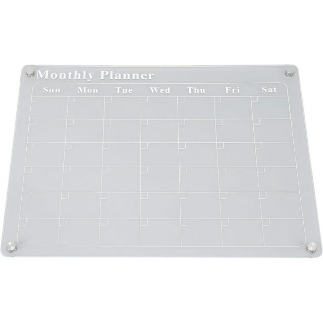 HUGFEGWE Acrylic Clear Planner Board, Fridge Calendar Magnet, 15.7 X 11.8in, for Fridge Refrigerator (Weekly Board + Monthly Board) CJB91-46990