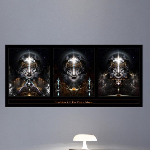 Wallhogs Xzendor7 Goddess of The Black Moon Triple Wall Mural