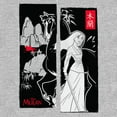 thumbnail image 2 of Girl's Mulan Black and White Poster Graphic Tee Athletic Heather Medium, 2 of 5