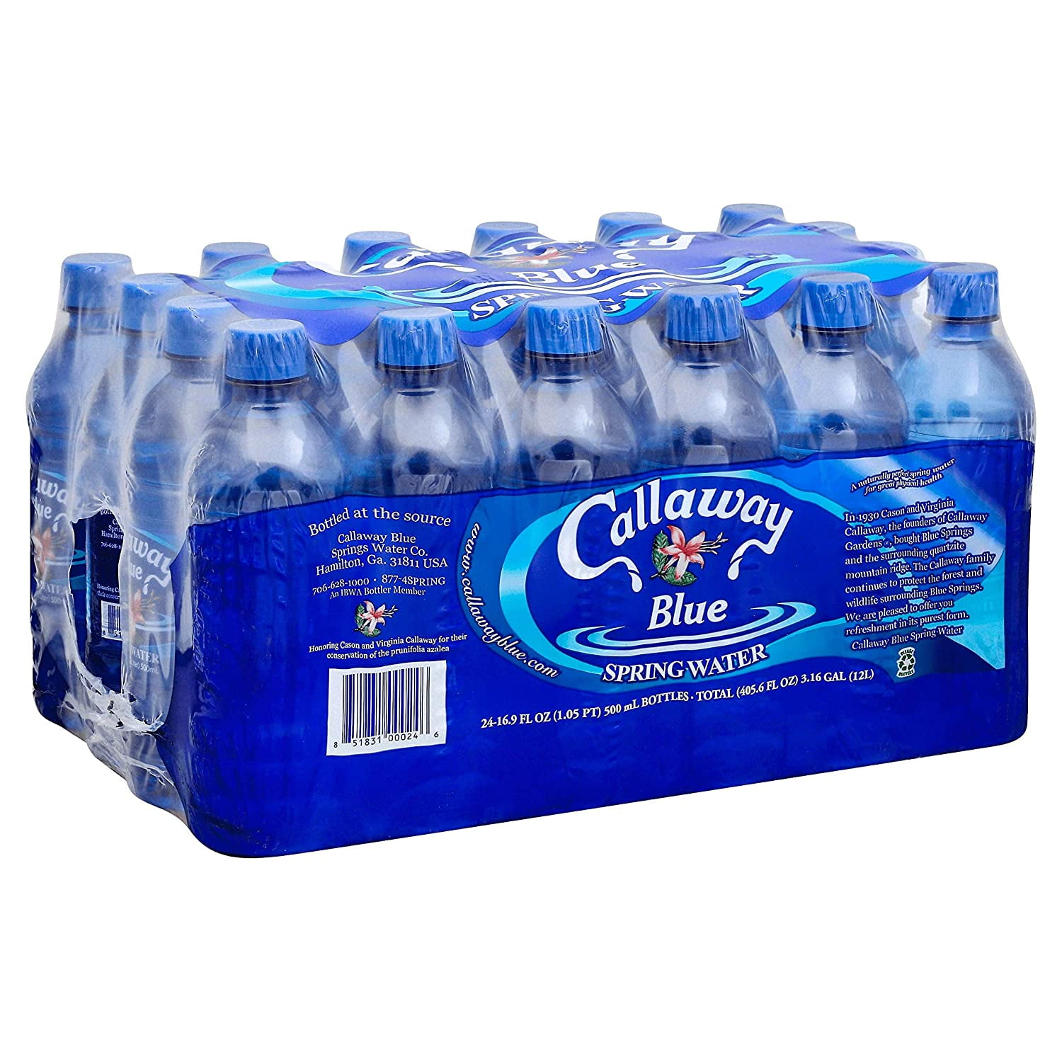 Callaway Blue Spring Water, 16.9 oz. Bottles (Pack of 24)