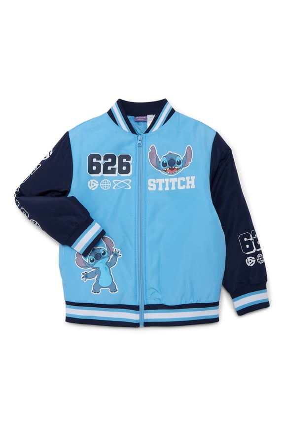 Lilo & Stitch Big Girls Bomber Jacket, Midweight, Sizes XS-L