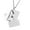 Silver, variant on Valentine's Day Love you Secret Hidden Message Pendant Necklace Stainless Steel Can Open Photo Frame Envelope Necklace