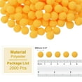 thumbnail image 2 of Pom Poms de 0.3 pulgadas para manualidades, 2000 piezas de pompones pequeños para manualidades, bolas de pelusa mini en cantidad, bolas elásticas y suaves para sombreros, arte navideño, dorado, 2 of 7