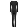 thumbnail image 3 of TiaoBug Ballet Dance Leotard for Kids Gymnastics Training Tumbling Practice Performance Full Body Unitard Black 12, 3 of 6
