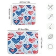 thumbnail image 3 of Dish Drying Mat Kitchen Counter American Flag Heart Dishes Drainer Pad Absorbent Microfiber Reversible 16"x18", 3 of 7
