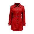 thumbnail image 4 of Duoif Women's Coats Women's Trench Coat Double Breasted Classic Lapel Petite Overcoat Belted Slim Outerwear Coat Jackets for Women Red M, 4 of 4