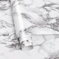 thumbnail image 2 of Caltero Marble Wallpaper Peel and Stick Countertop Wall Stickers Black and White Wallpaper for Bathroom Kitchen Walls,15.7" x 118", 2 of 9