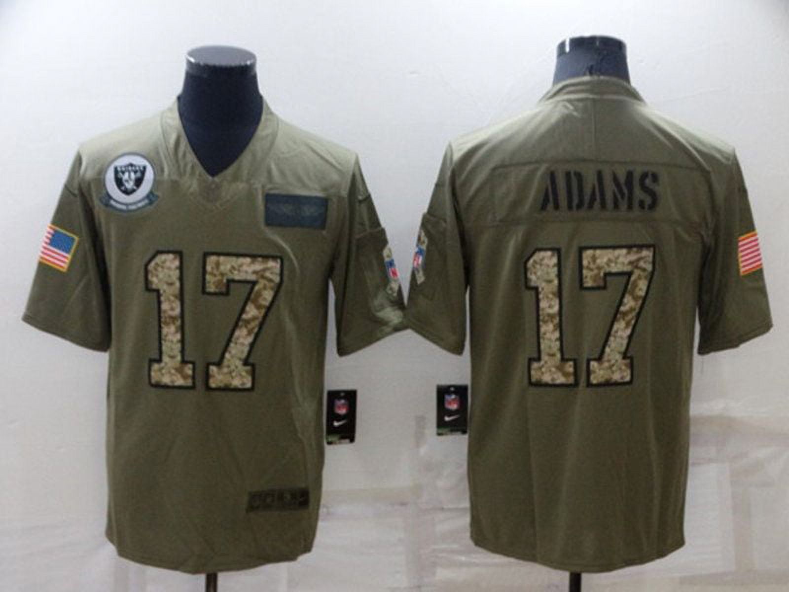 NFL_ Jersey Las Vegas''Raiders''MEN 17 Davante Adams Crucial Catch USA Camo  2022 Salute To Service Stitched Limited football 