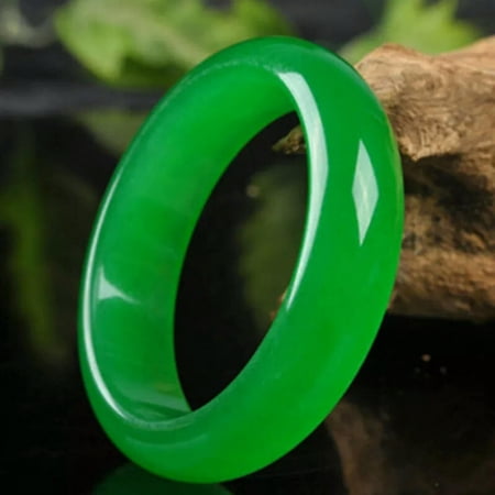 AURENIX Women Delicate Jewelry 60-62Mm Green Jade Jadeite Chinese Traditional Bangle Bracelet Jade Bangle