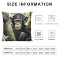 thumbnail image 5 of Gorilla Decorative Throw Pillow Case  Watercolor Style Artwork of Chimpanzee on a Tree Wildlife Theme, Cushion Cover for Couch Living Room Car,  Charcoal Grey Multicolor, 5 of 5