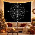 thumbnail image 3 of Flower Of Life With Lotus, Mystical Line Art Style for Meditation Enthusiasts, Spiritual Wall Decor, New Home Gift Tapestry Wall Hanging for Meditation Room and Yoga Room, 3 of 7
