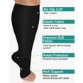 thumbnail image 3 of Open Toe Plus Size Compression Socks Wide Calf, Extra Large Knee High Support Socks for Women & Men 20-30 mmHg，Plus Size Toeless Compression Socks for Women Wide Calf,XXL, 3 of 6