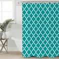 thumbnail image 2 of Small Stall Shower Curtain 36x78 Inch Narrow Half Size Teal Morocco Bath Curtains Bathroom Decor Ethnic Boho Minimalist Abstract Geometric Waterproof Fabric Shower Curtain Set with Hooks 36 Inch, 2 of 6