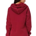 thumbnail image 4 of DYMADE Women Hooded Pockets Knee Length Sweater Casual Dress, 4 of 4