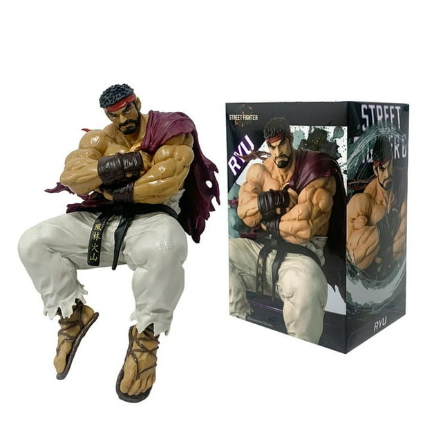 Figura de juego de Anime Street Fighter 6, 14cm, figura de acción Ryu, tapón de fideos, estatuilla Ryu, decoraciones para habitación, juguetes de modelos de colección de PVC