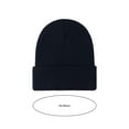 thumbnail image 5 of dianhelloya Unisex Autumn Winter Solid Color Knitting Hat Beamless Thickened Beanie Hat Men Women Warm Hat Fashion Accessories Navy Blue, 5 of 8