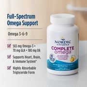 Nordic Naturals Complete Omega Softgels, Lemon, EPA & DHA, Fish Oil, 180 Ct