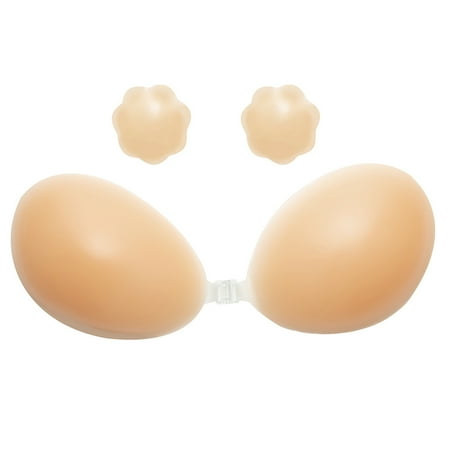 

Silicone Strapless Invisible Bra Gel Backless Self-adhesive Push Up Reusable Bra with Nipple Covers