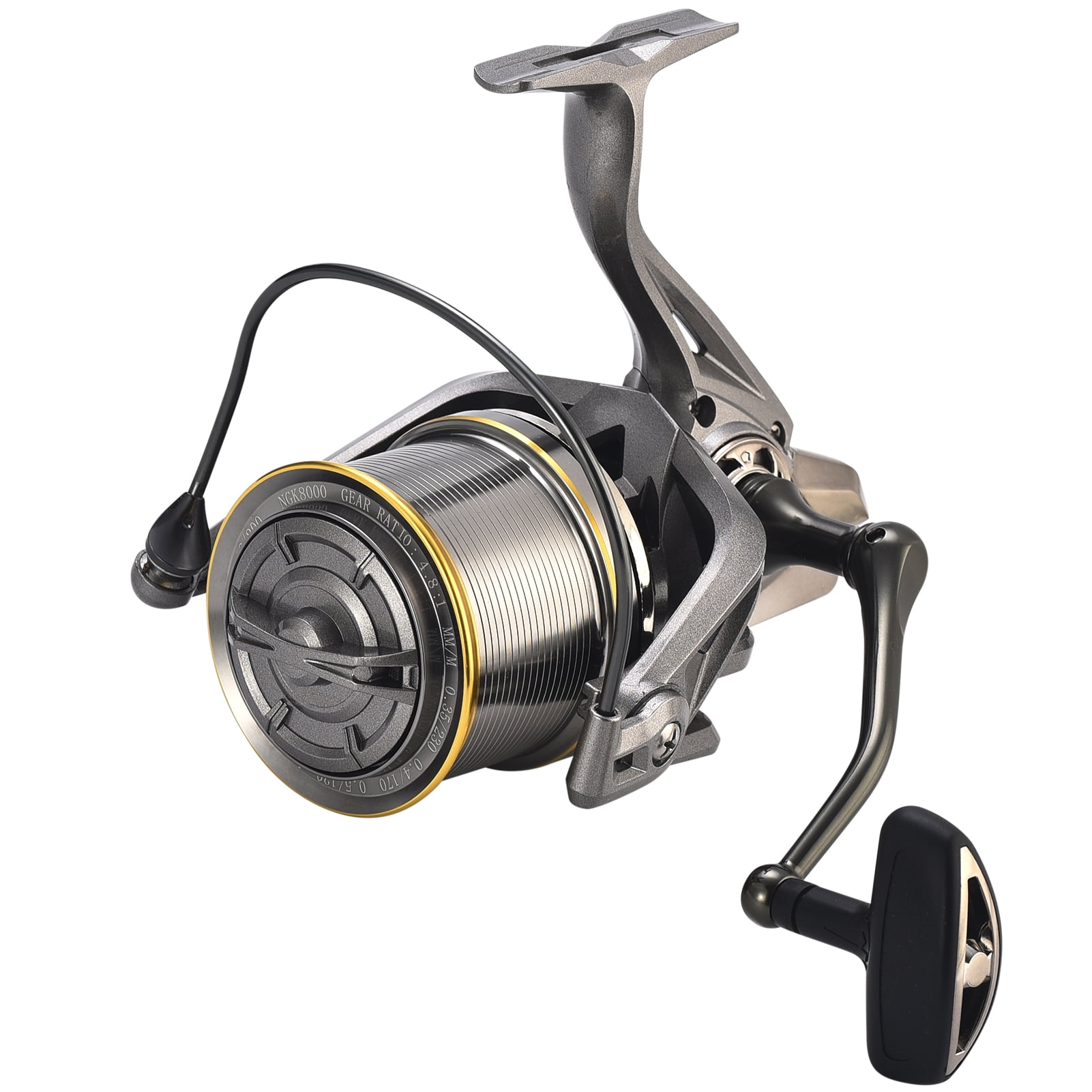 NGK Series Saltwater Spinning Reel - Models 8000/9000/10000/12000/14000, 17+1 Ball Bearings, 4.8:1 Gear Ratio, Metal & Nylon Construction, High Line Capacity (0.35mm-0.5mm), Lightweight Design - Walmart.ca NGK Series Saltwater Spinning Reel - Models 8000/9000/10000/12000/14000, 17+1 Ball Bearings, 4.8:1 Gear Ratio, Metal & Nylon Construction, High Line Capacity (0.35mm-0.5mm), Lightweight Design - Walmart.ca