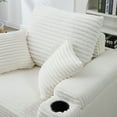 thumbnail image 3 of Modern Corduroy Upholstered Sofa Chair Armchair with Storage Ottoman and Cup Holders for Living Room Bedroom Apartment, 3 of 8