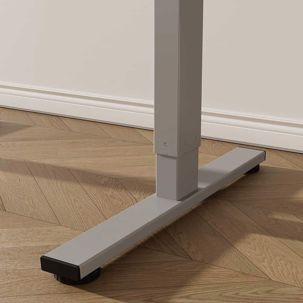Kadyn Computer Home Office Desk, Standing Desk, Electric Standing Desk Adjustable Height Desk, 48 x 24 inches (Grey frame + white top)