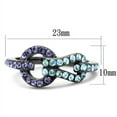 thumbnail image 2 of Luxe Jewelry Designs Women's Light Black Ion Plated Stainless Steel Ring with Multicolor Tanzanite, 2 of 4