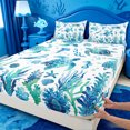 thumbnail image 4 of meiyoeat Watercolor Sea Turtle Bed Sheets For Boys,Ocean Animal Starfish Full Size Sheets,4-Piece,1 Flat Sheet,1 Fitted Sheet and 2 Pillowcases, 4 of 6