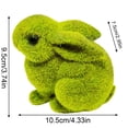 thumbnail image 2 of Easter Flocking Head Figurines, Resin Bunny Statue for Living Room Tabletop Shelf Decor, Cute Pastel Spring Home Decors and Holiday Centerpiece, 2 of 4