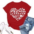 thumbnail image 2 of TOWED22 American Flag Shirts for Women: USA Flag Graphic Tee 4th July T Shirt Blouse Tops(Red,XXXL), 2 of 7