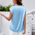 thumbnail image 6 of JoveMarine Women's Satin Tank Top Round Neck Loose Fit Blouse Business Casual Summer Top for Office and Daily Wear Sky Blue 2XL, 6 of 6