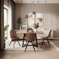 thumbnail image 3 of Homy Casa Dining Chairs Set of 4, Modern Upholstered Sviwel Kitchen Chairs for Living Room Office, Brown, 3 of 9