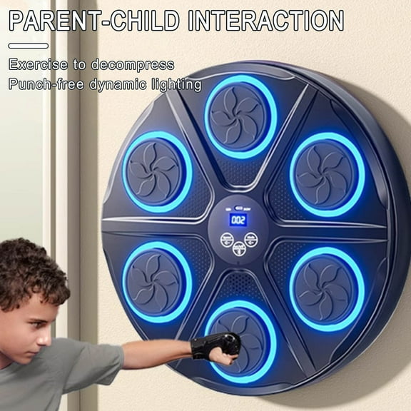 Uutvmp Smart Bluetooth Music Boxing Machine with Wall Mounted, Music Boxing Target Workout Punching Equipment for Home, No Gloves