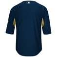 thumbnail image 3 of Men's Majestic Navy/Gold Milwaukee Brewers Authentic Collection On-Field 3/4-Sleeve Batting Practice Jersey, 3 of 3