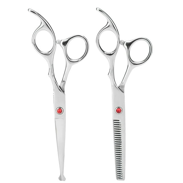 Juego de tijeras profesionales para cortar el cabello, tijeras de peluquería familiar, tornillo rojo